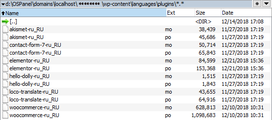 Adding a localization file to the language directory