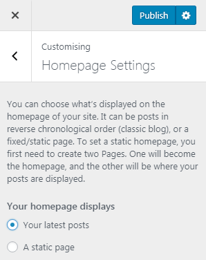 your latest posts option
