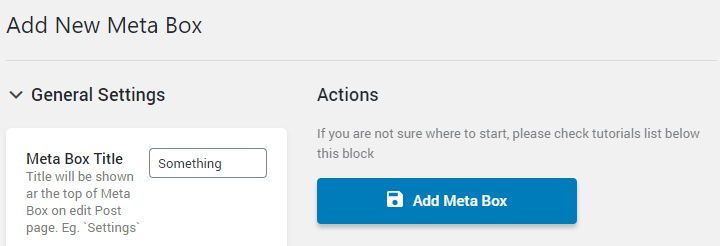 Add Meta Box button