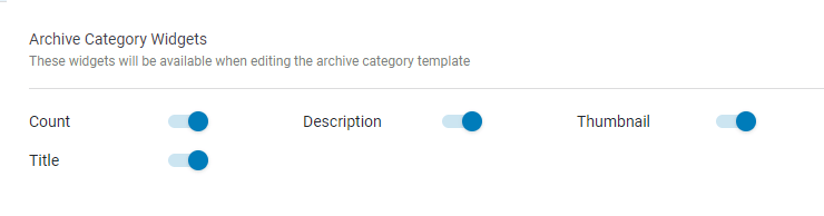 archive category widgets