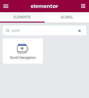 Scroll Navigation widget