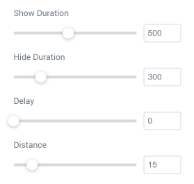 Pricing Table tooltips settings