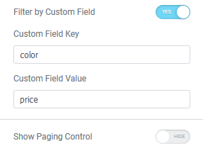 Filter by Custom Field option
