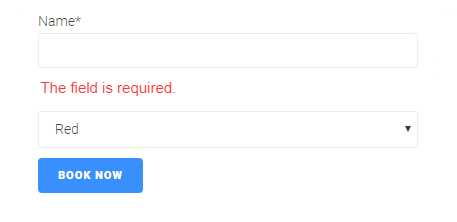 Required field is empty message
