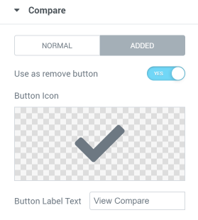 Use as remove button toggle