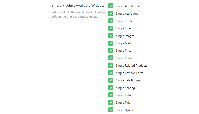 JetWooBuilder single product widgets