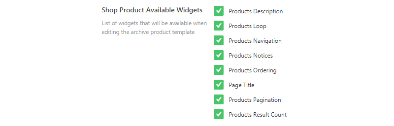 JetWooBuilder shop product widgets