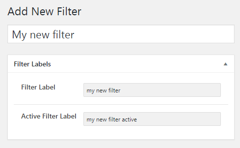 Filter labels for the new one