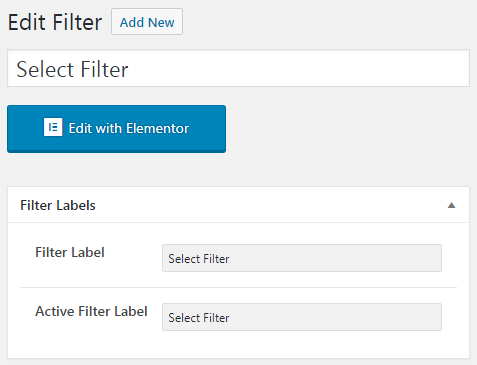 Filter label settings while adding a new one