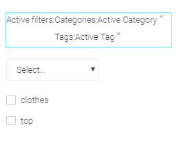 add Active Filters widget to the section, where the filters are
