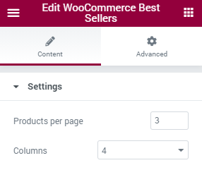 WooCommerce Best Sellers settings