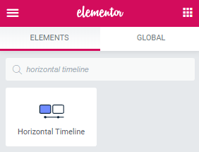 Horizontal Timeline widget
