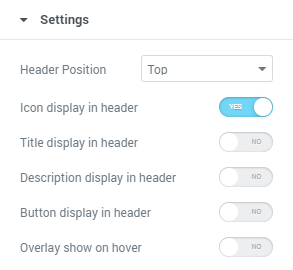 Services Settings section