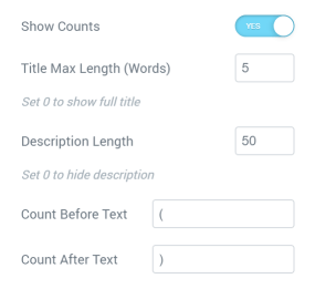 Taxonomy Tiles General settings