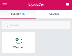 Weather widget for Elementor