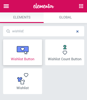 Wishlist Button widget