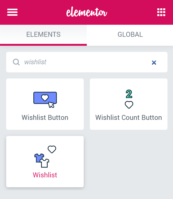 Wishlist widget