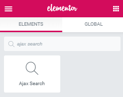 Ajax Search widget