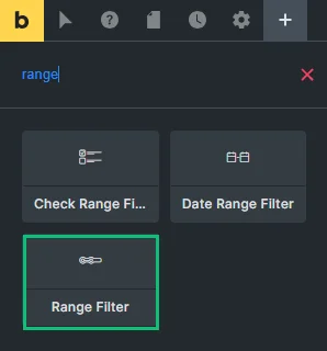 range filter element in bricks