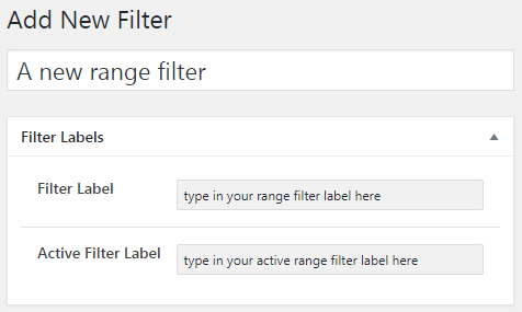 range filter name label active label