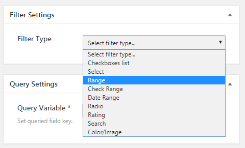 range filter type