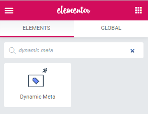 dynamic meta widget