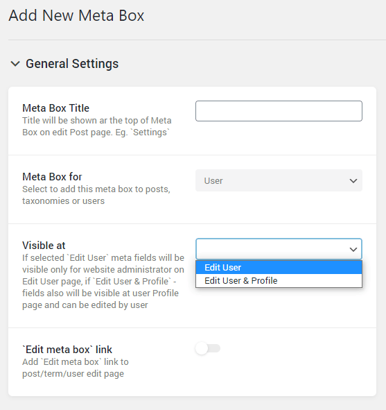 adding users meta box