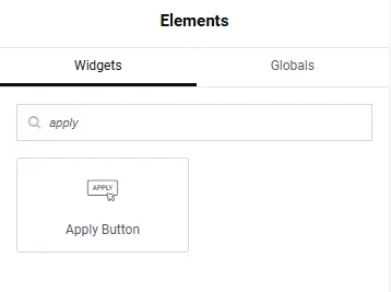 apply button widget block element