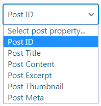 properties dropdown list