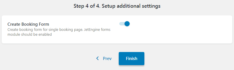 Step 4 of 4. Setup additional settings