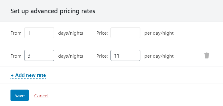 Set up the pricing rates in JetBooking plugin