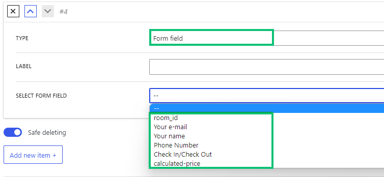 select form field