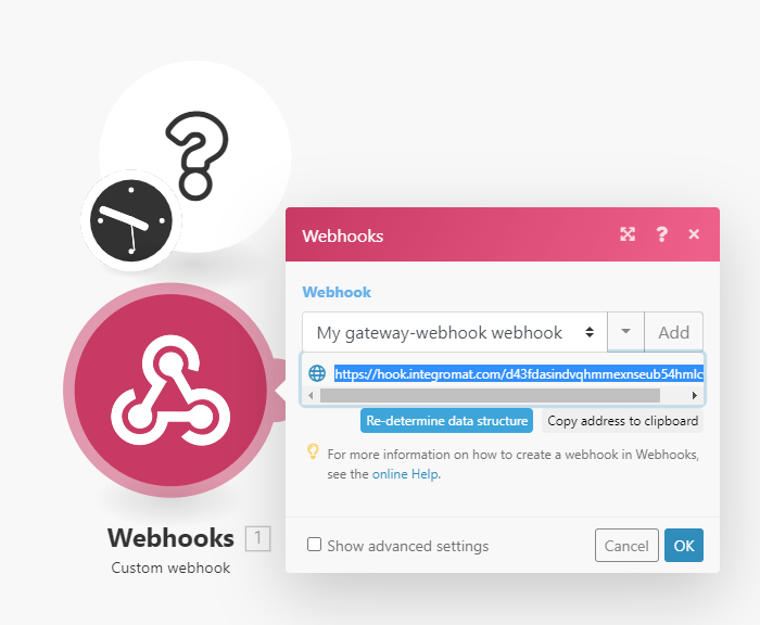 webhook URL