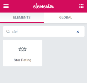 Star rating widget