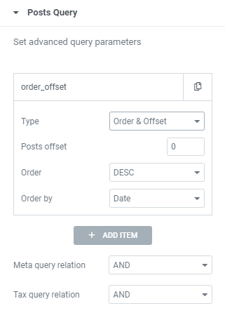 Order&Offset query