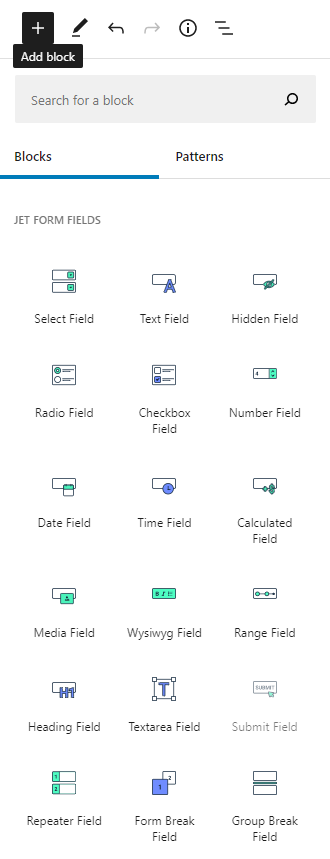 JetFormBuilder blocks