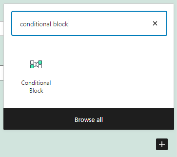 conditional block