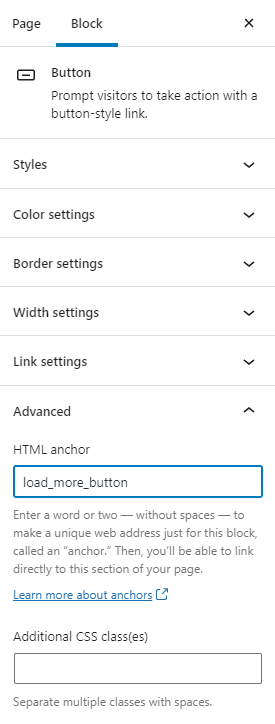 button HTML anchor