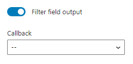 filter fields output