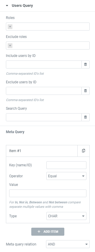 meta query section