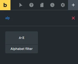 alphabet filter element in bricks