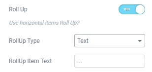 roll up toggle enabled