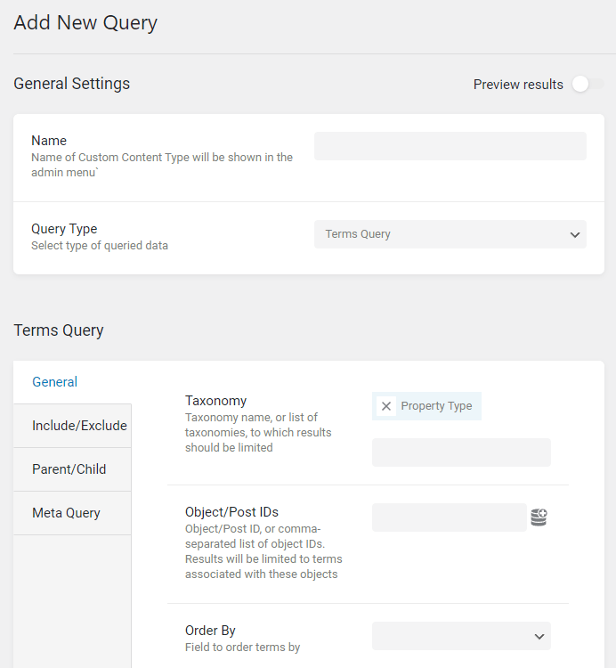 create terms query with jetengine query builder