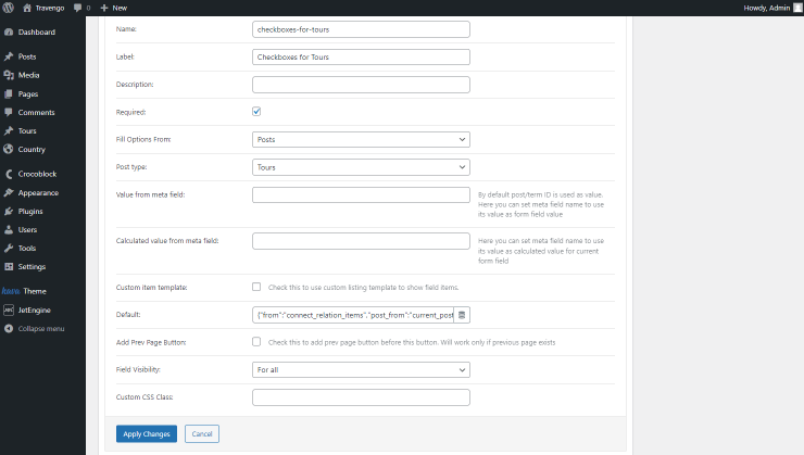 additional checkboxes settings