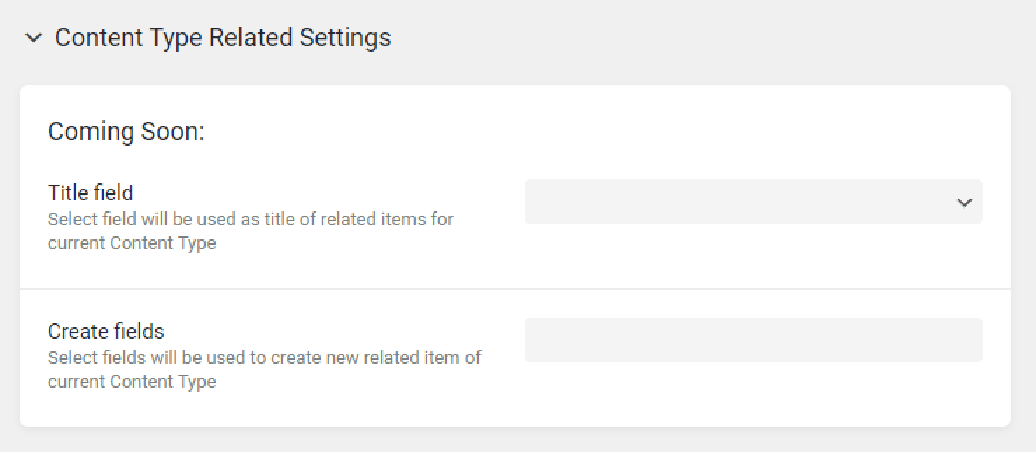 content type related settings