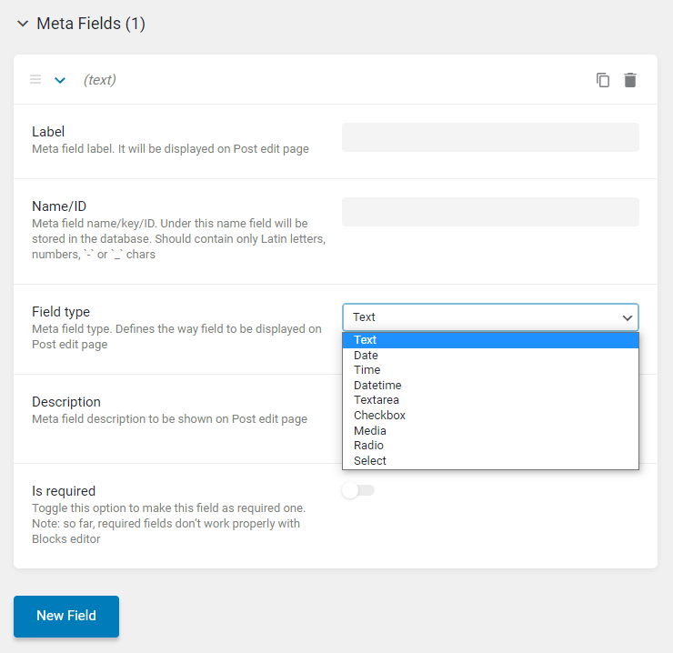 meta fields in relations