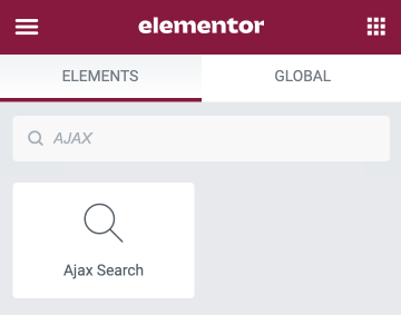 add ajax search widget