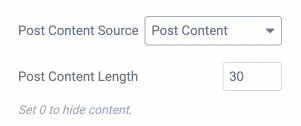 post content length