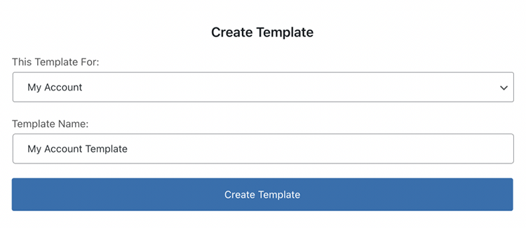 my account template in elementor