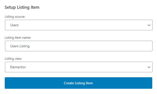 listing items for users